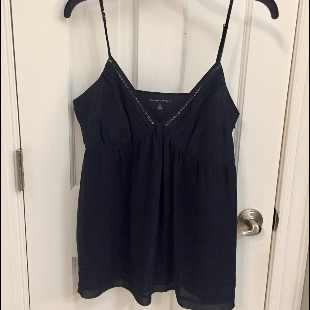 Banana Republic Navy Spaghetti-Strap Top