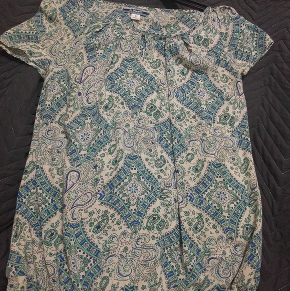 Old Navy Maternity Floral Pastel Green Blouse - Picture 1 of 3