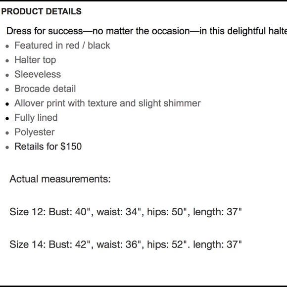 Fit & Flare Halter Dress 12 CALVIN KLEIN NWT - Picture 6 of 8