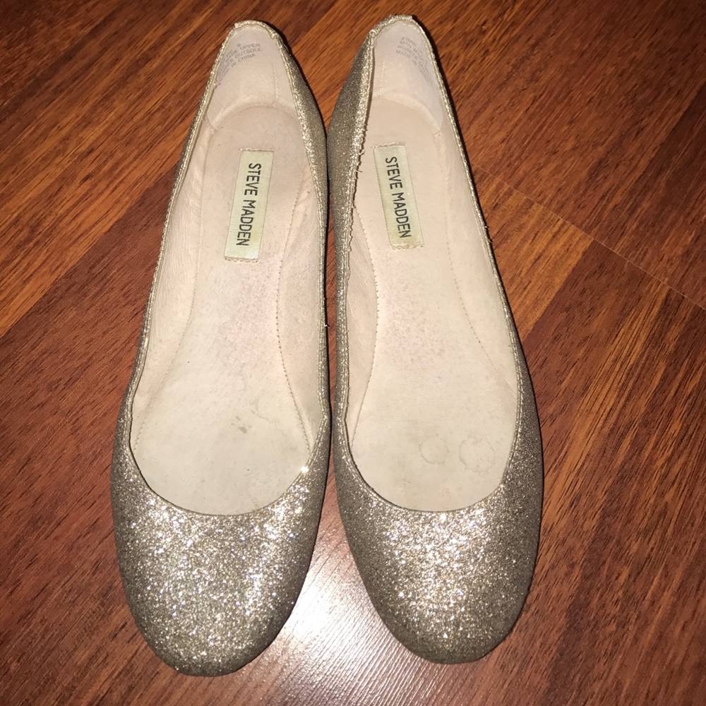 Steve Madden glitter flats
