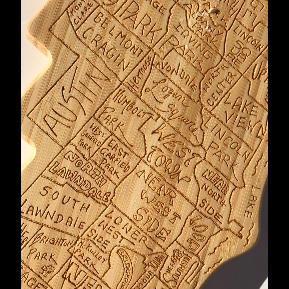 Chicago Bamboo cutting board platter