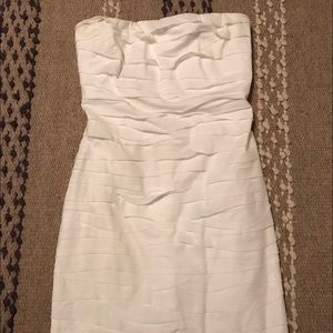 J Crew white strapless dress