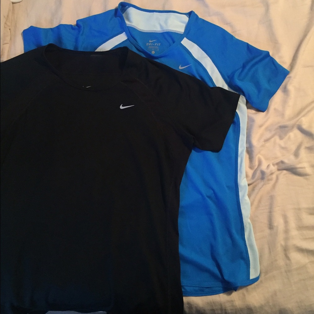 Two Nike dri-fit tops