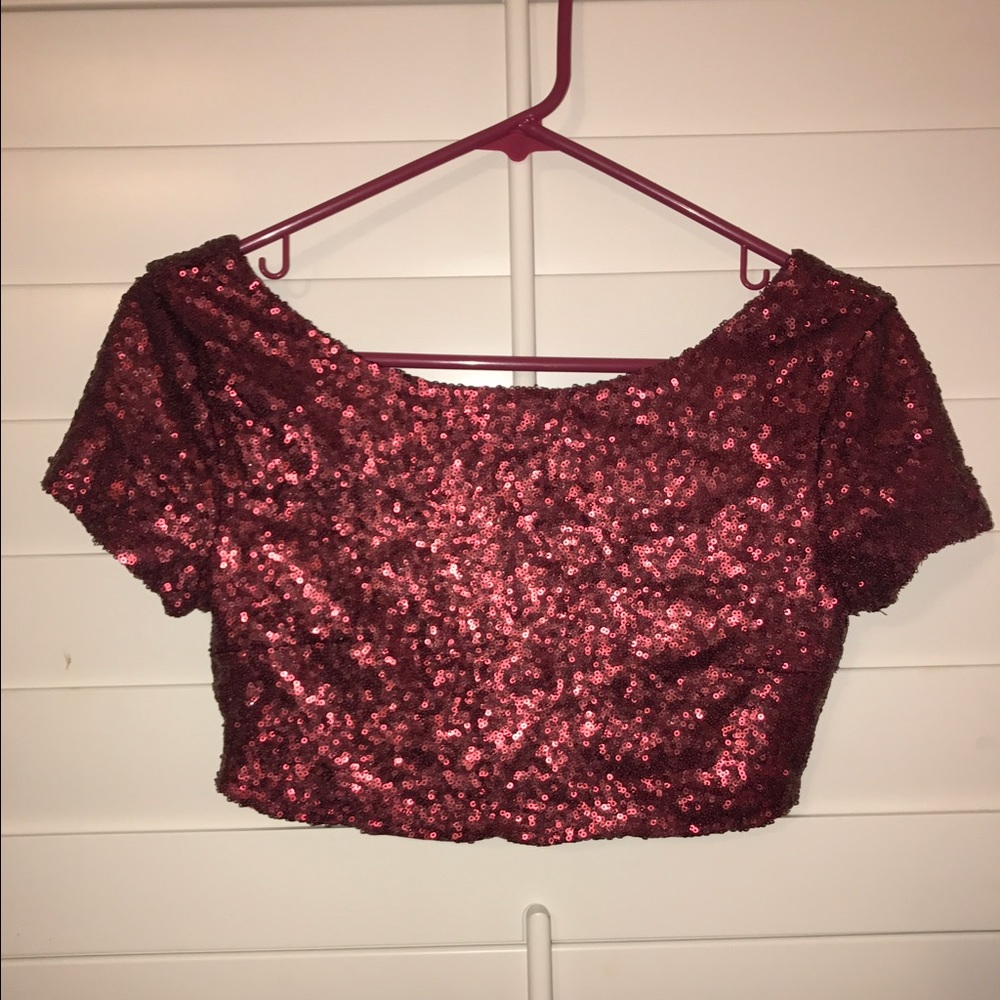 Sequin crop top from Tobi