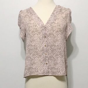 🎉H&M blush blouse with gold buttons