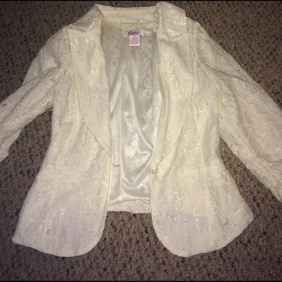 Cream Lace Blazer - Picture 4 of 5