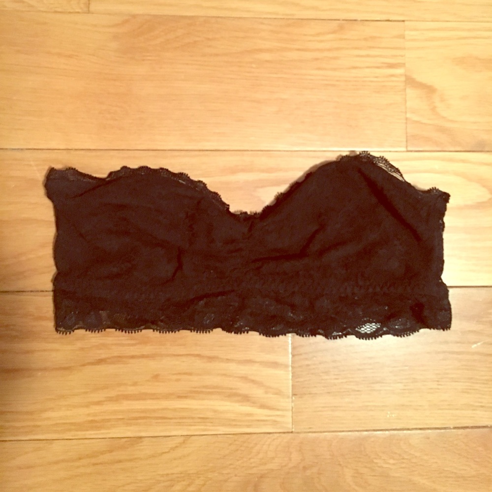 Divided Black Lace Bralette