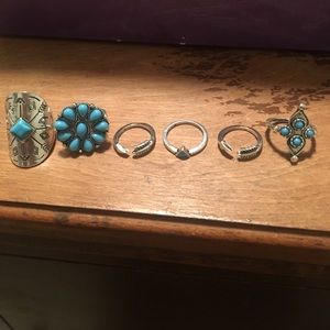 Boho ring set