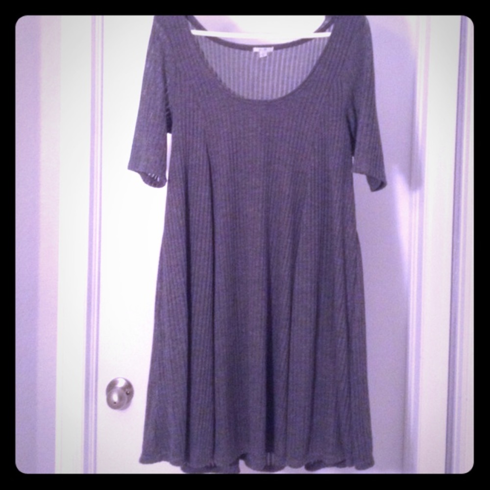 Grey sweater dress
