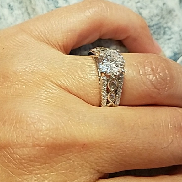 14k gold plated Engagement Ring 5 6 7 8 9 10 11 - Picture 2 of 8