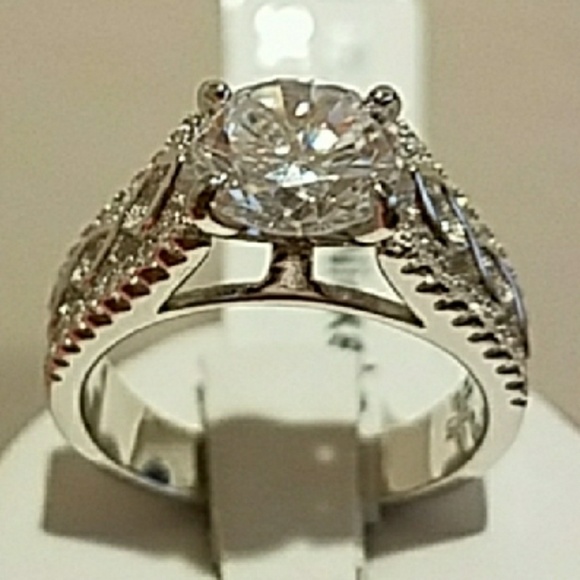 14k gold plated Engagement Ring 5 6 7 8 9 10 11 - Picture 3 of 8