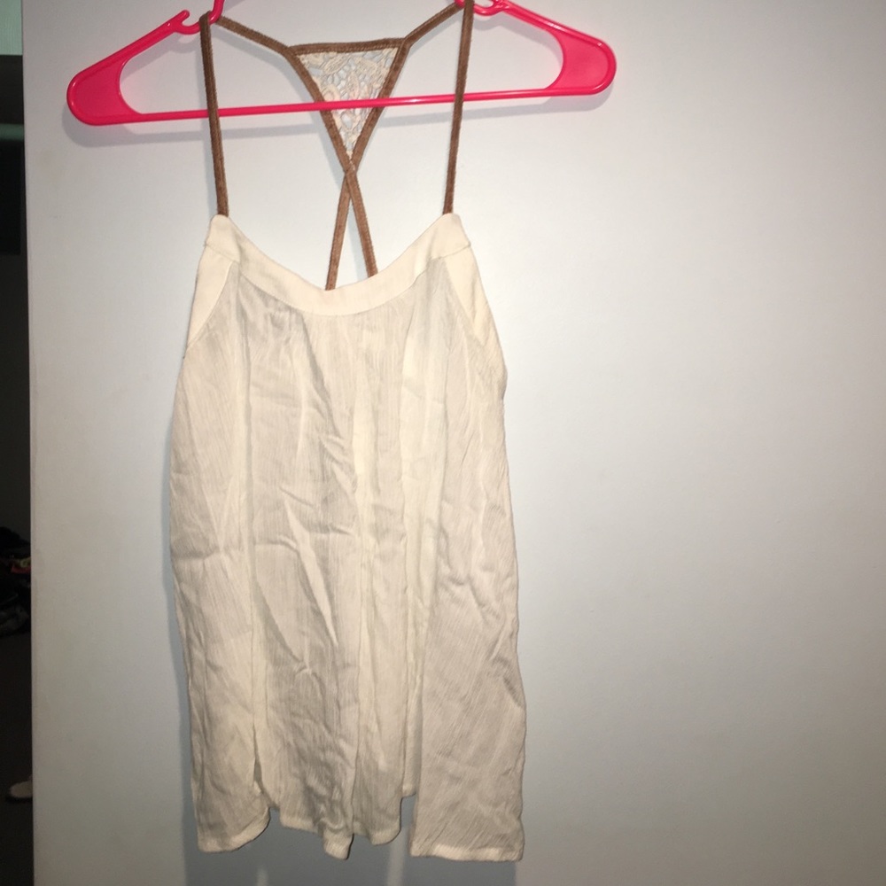 White Boho Tank from Lotus Boutique