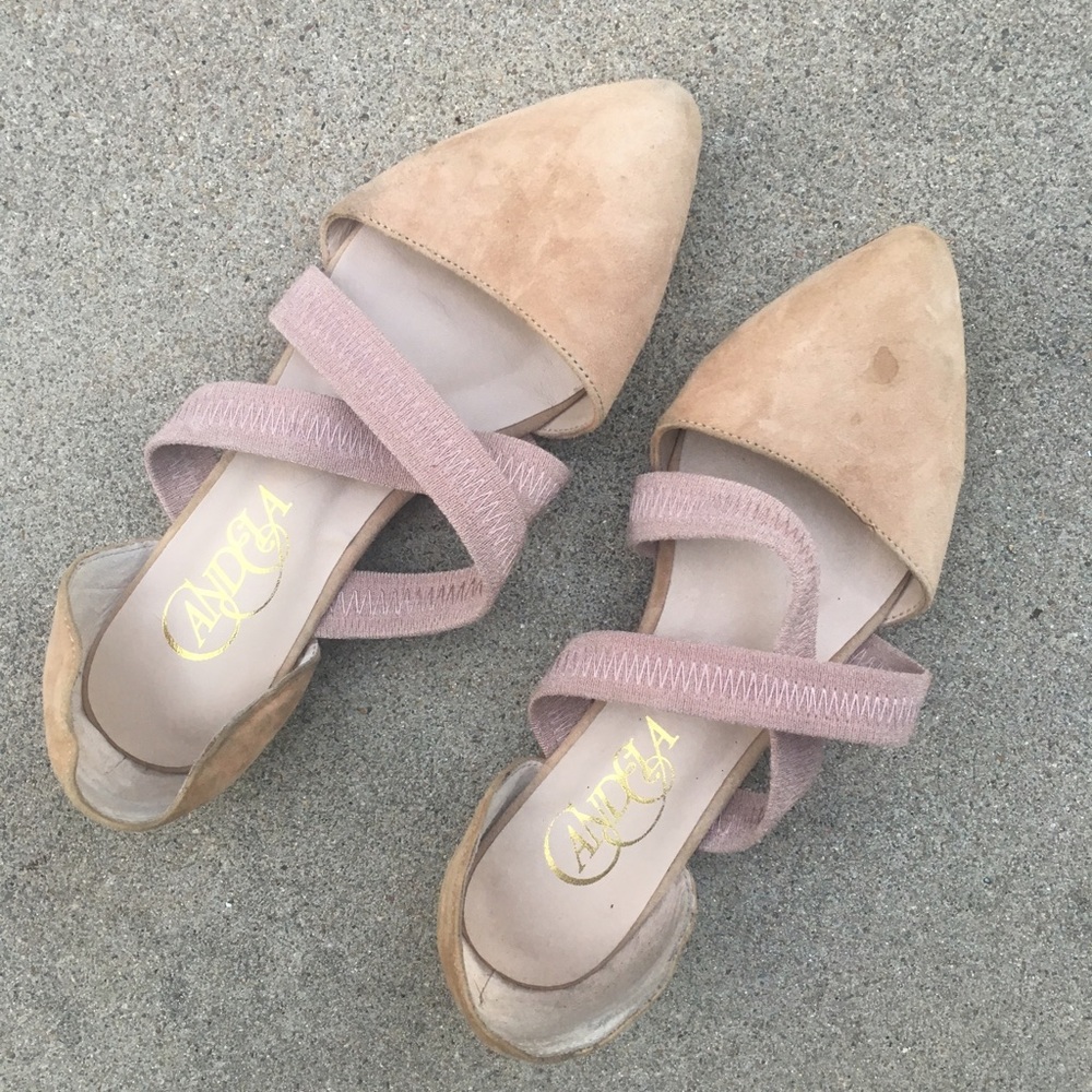 Candela suede slip ons