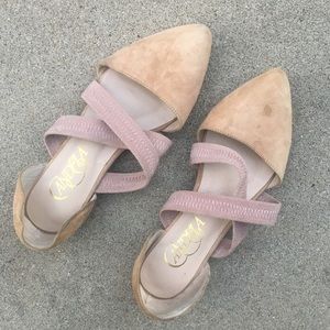 Candela suede slip ons