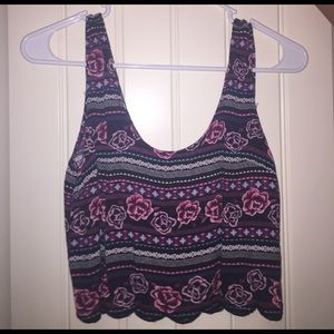 Pacsun floral crop top