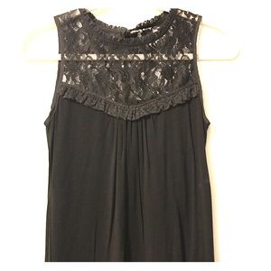 Velvet brand romantic black lace top