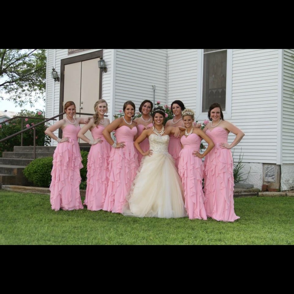 Pink bridesmaid dress