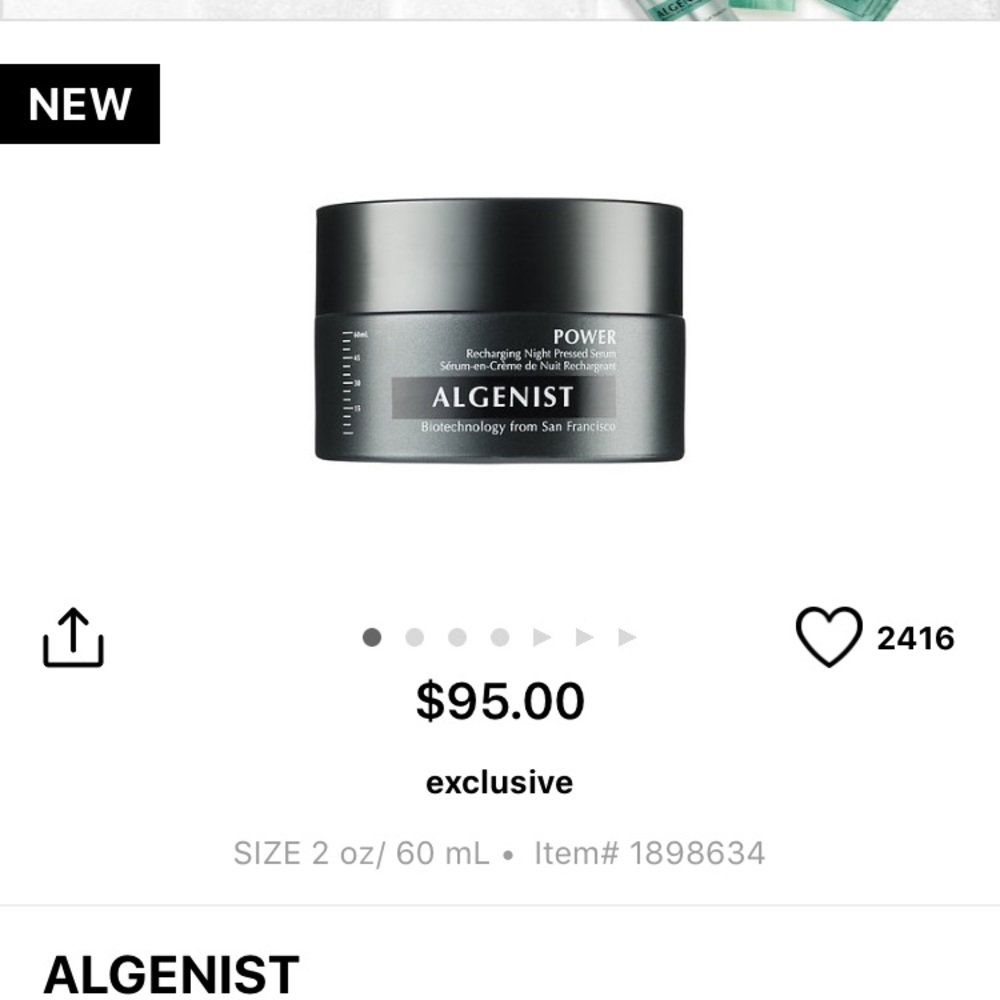 Pressed matte night serum