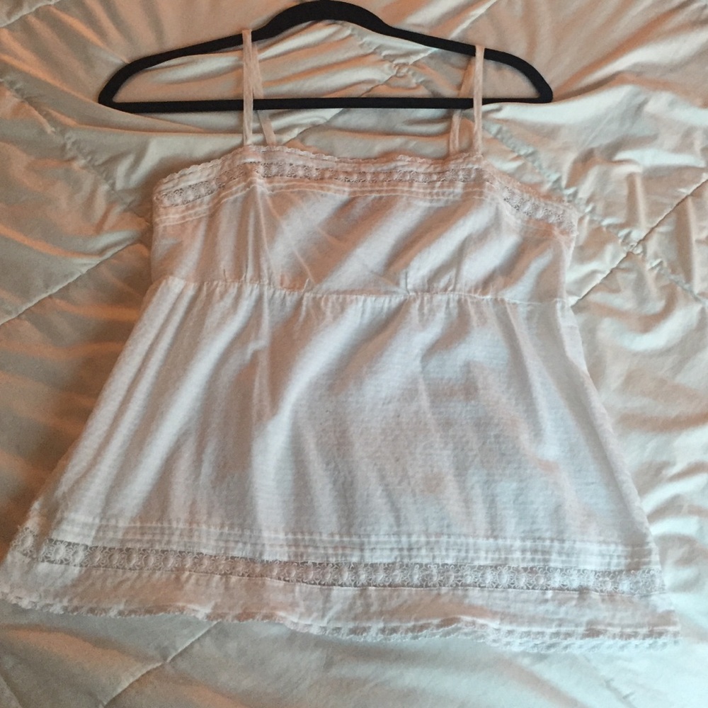 Lace crochet detailing tank