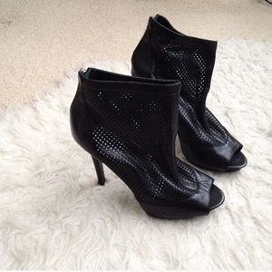 BCBG Black Peep Toe Cut Out Heel