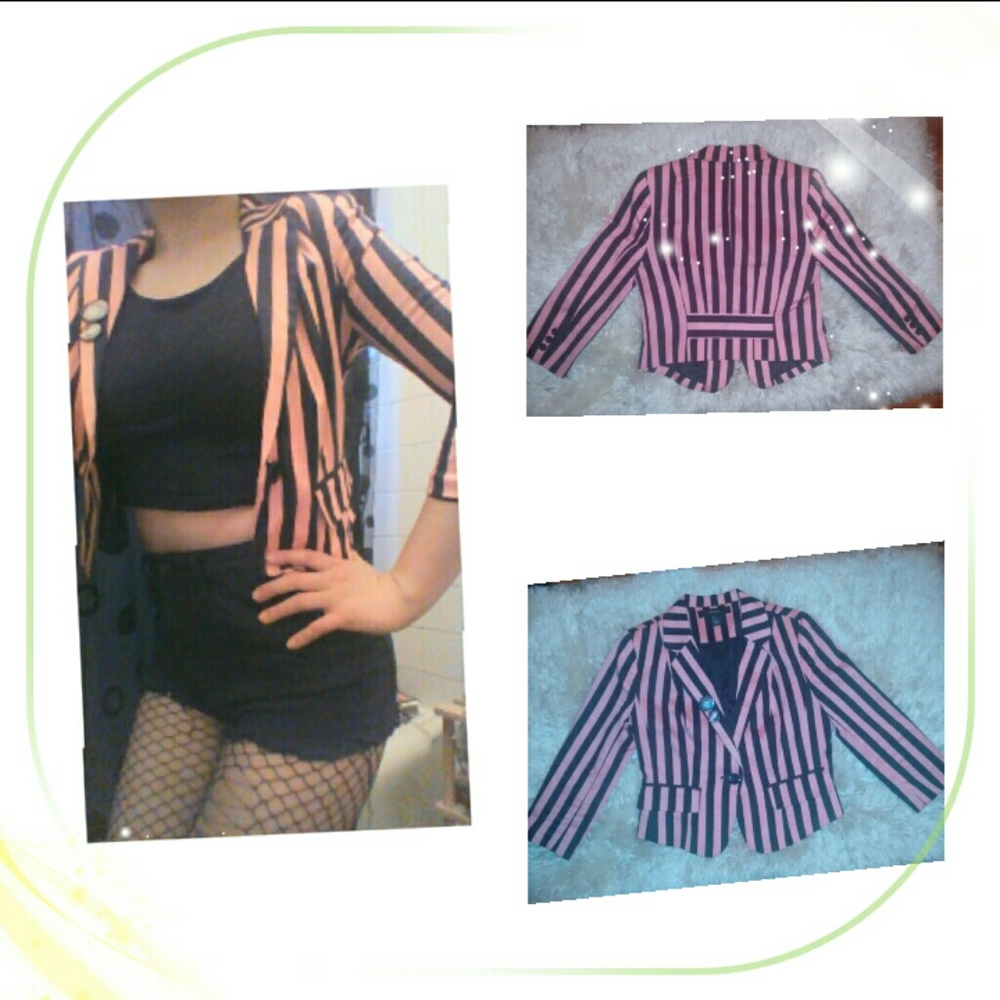 S A L E! Beetlejuice Pin Stripe Pink Blazer
