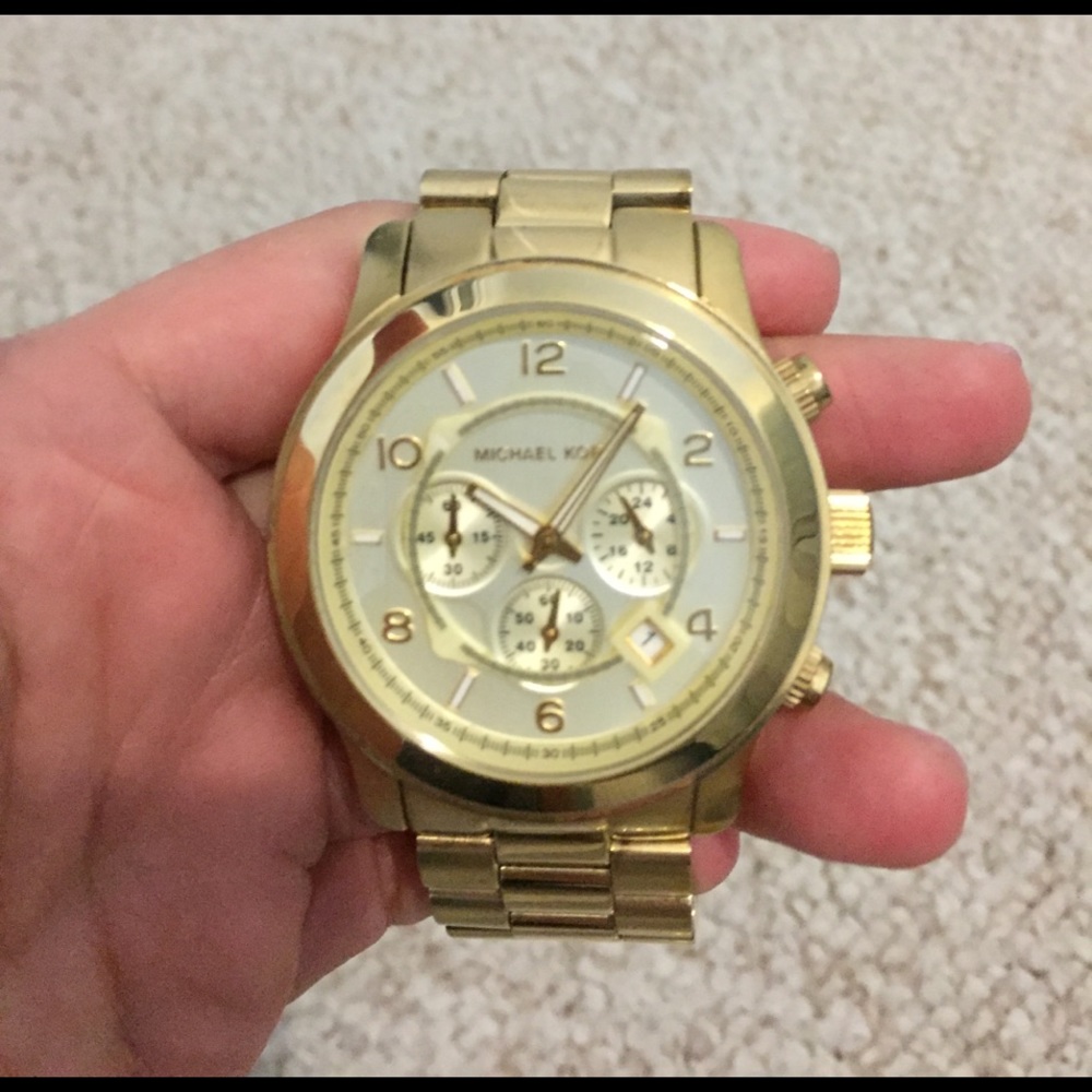 Michael Kors oversized gold watch