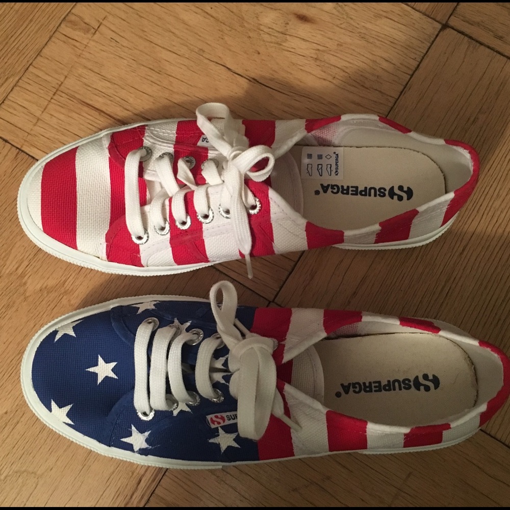 Limited Edition American Flag Superga Sneakers