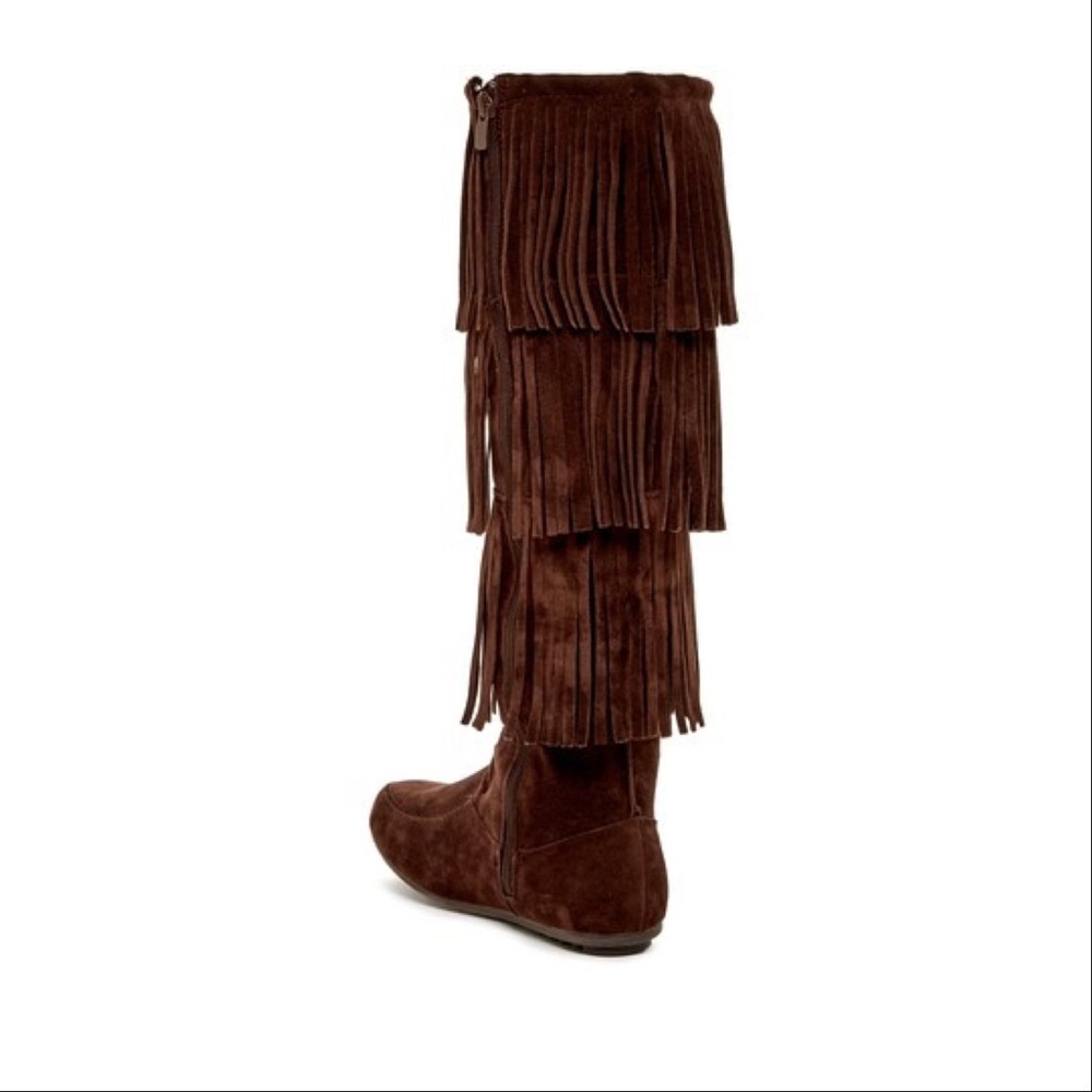The Bedford Fringe Lace Layered Moccasin Boots - Picture 3 of 5
