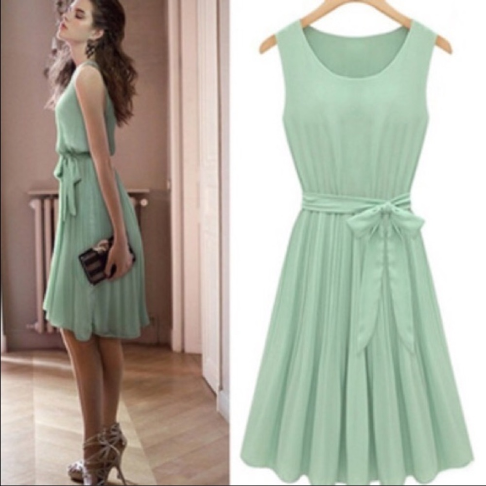 Mint midi dress