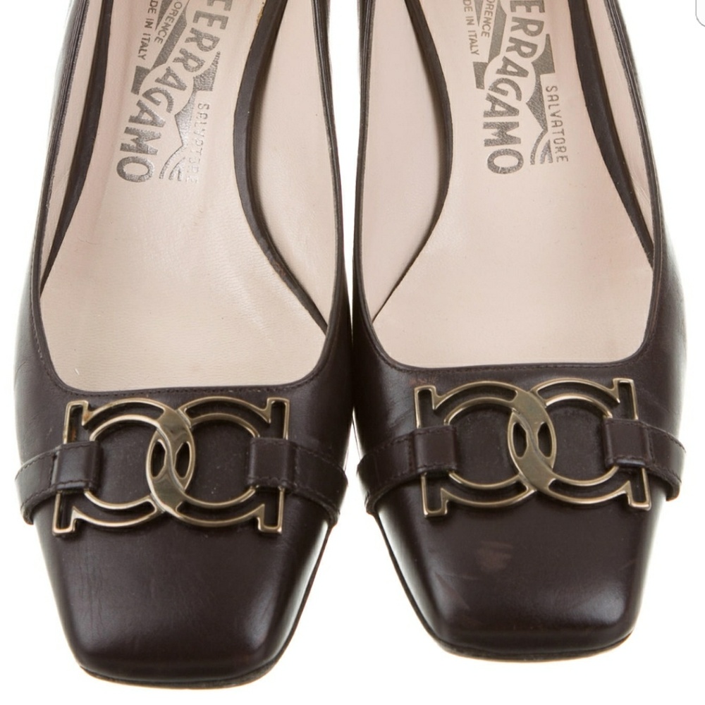 Dark brown authentic Salvatore ferragamo shoes