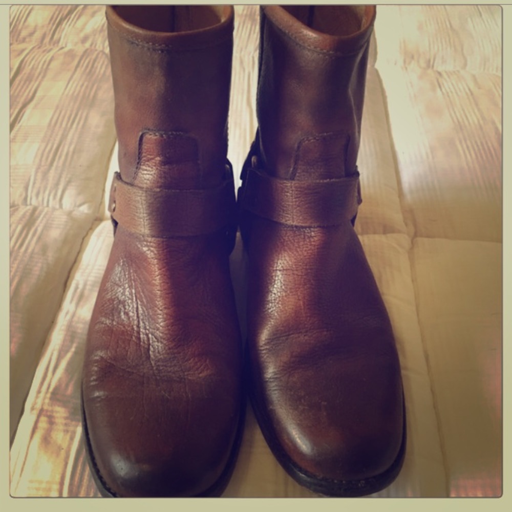 Frye Boots Zipper in Back.