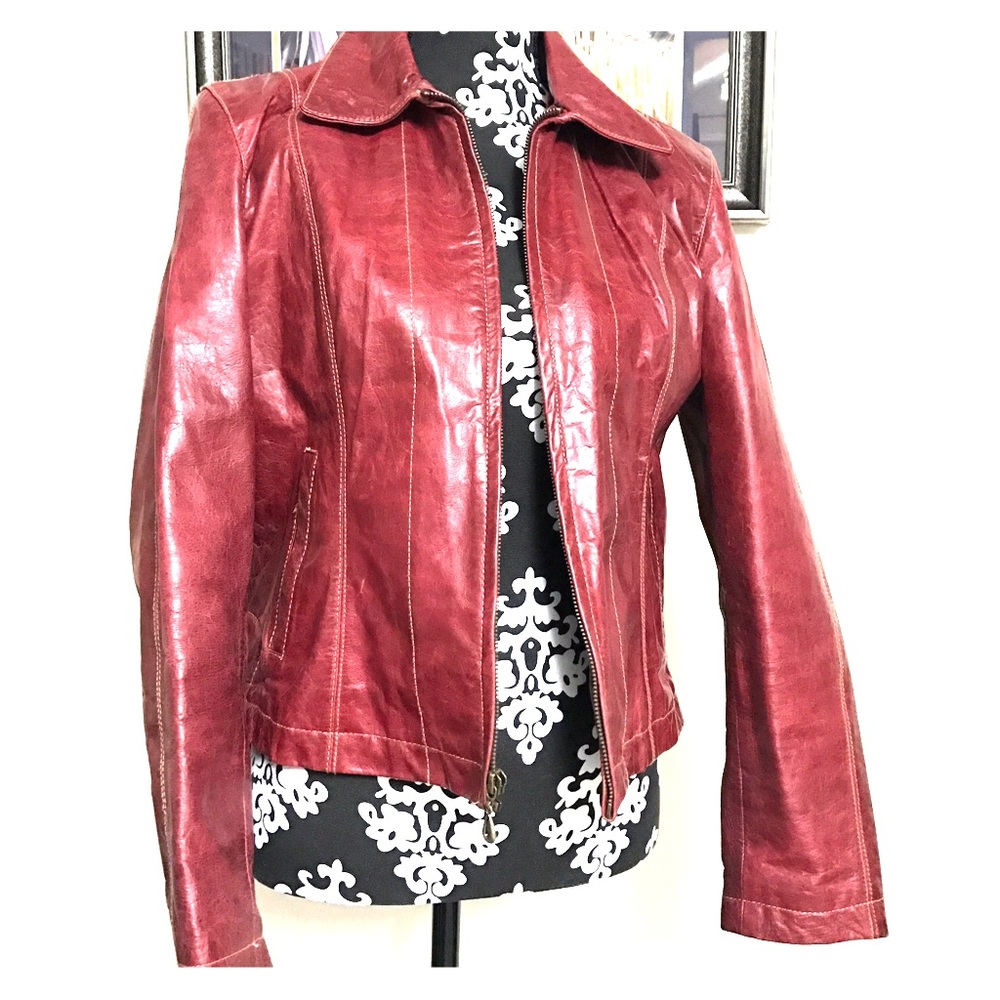 Wilson Red Leather Jacket