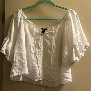 White off the shoulder shirt