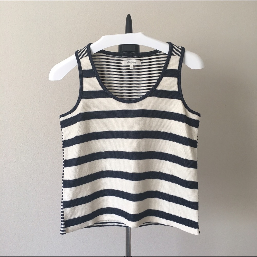 Madewell coastland tank top in stripe size XS