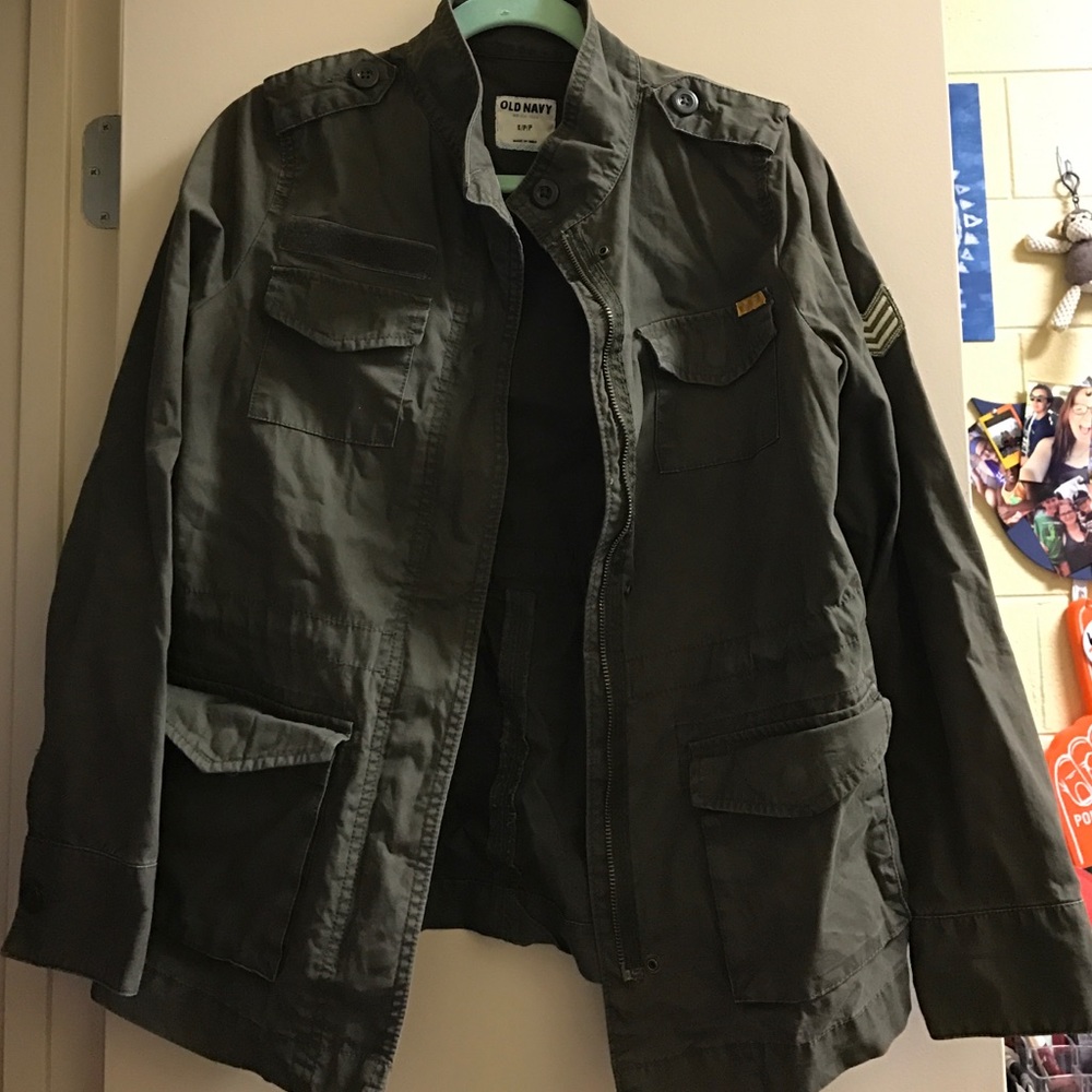 Army green bomber jacket