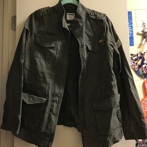 Army green bomber jacket