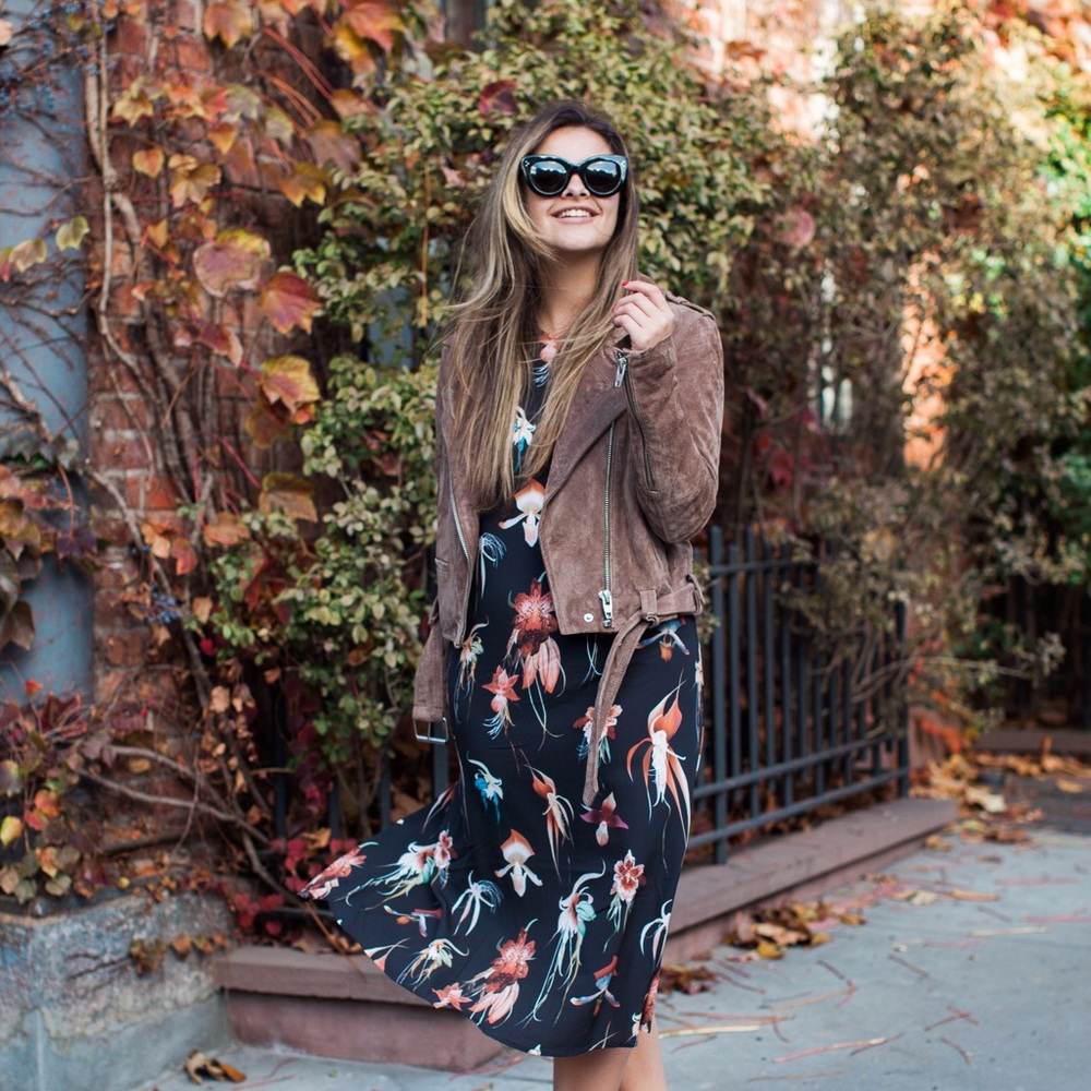 H&M midi dress in black