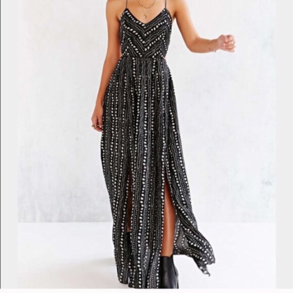 Ecote strappy back safari maxi dress