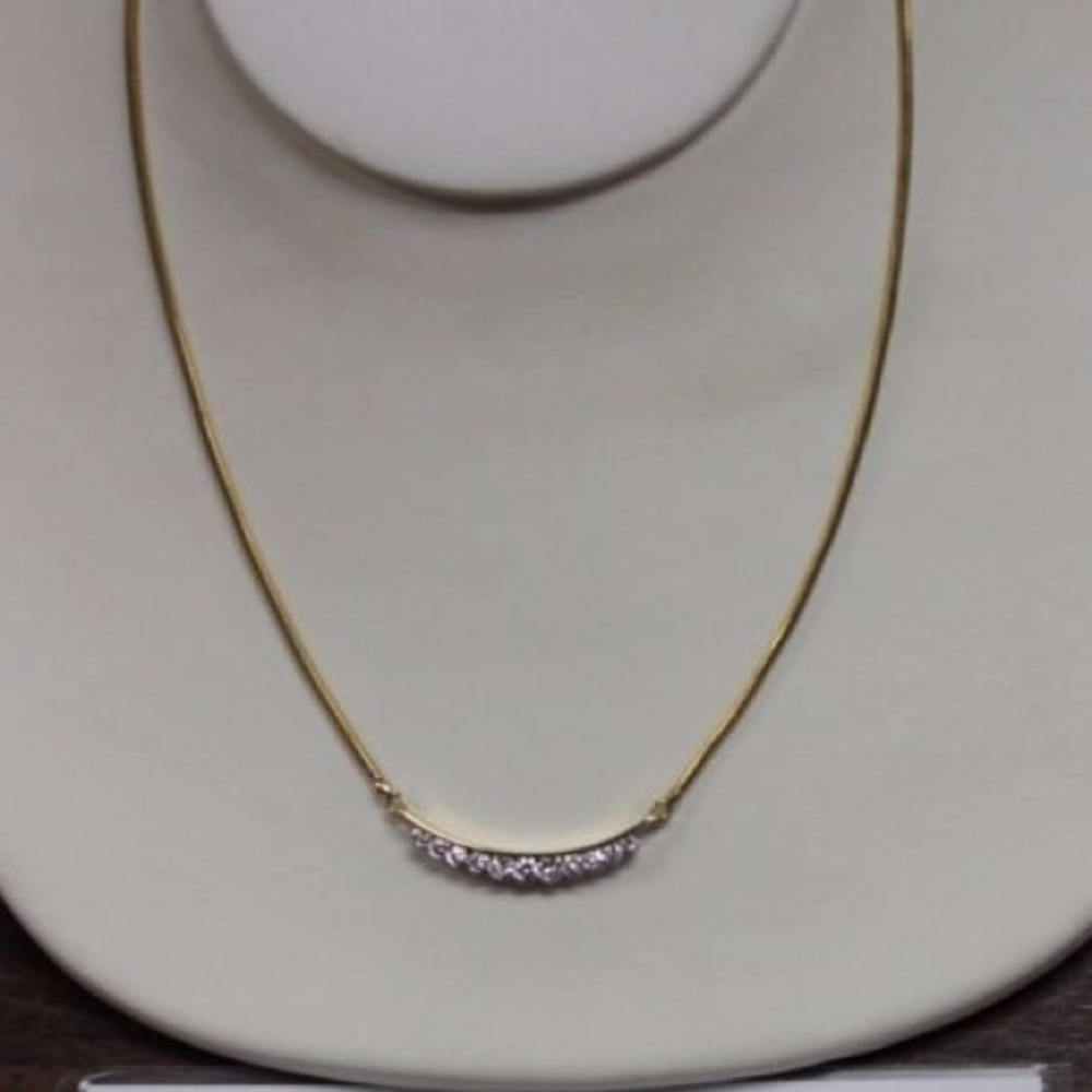 14K Yellow Gold & Diamond Necklace