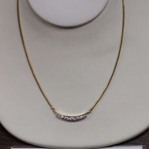14K Yellow Gold & Diamond Necklace