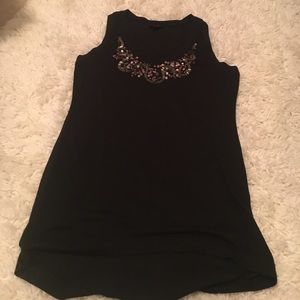 Black Massimo (target) racer back beaded tank top!