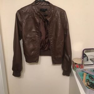Faux leather jacket