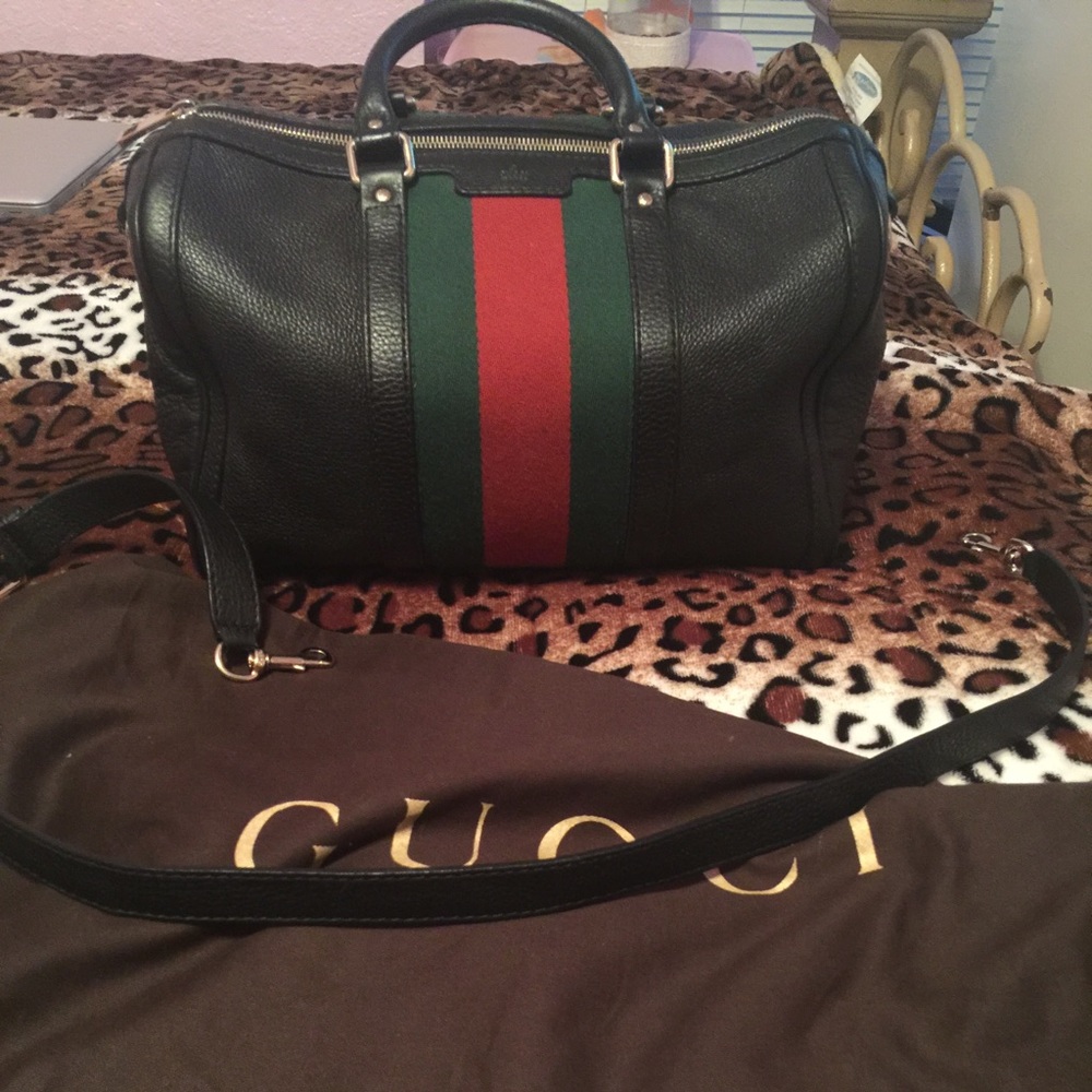 Authentic Gucci Boston black bag