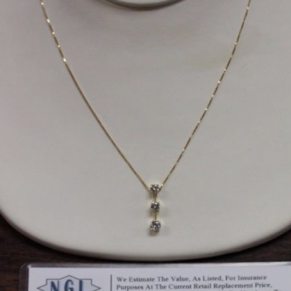 14K Yellow Gold Diamond Necklace