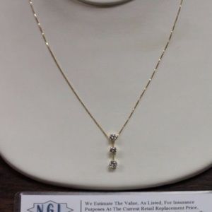 14K Yellow Gold Diamond Necklace