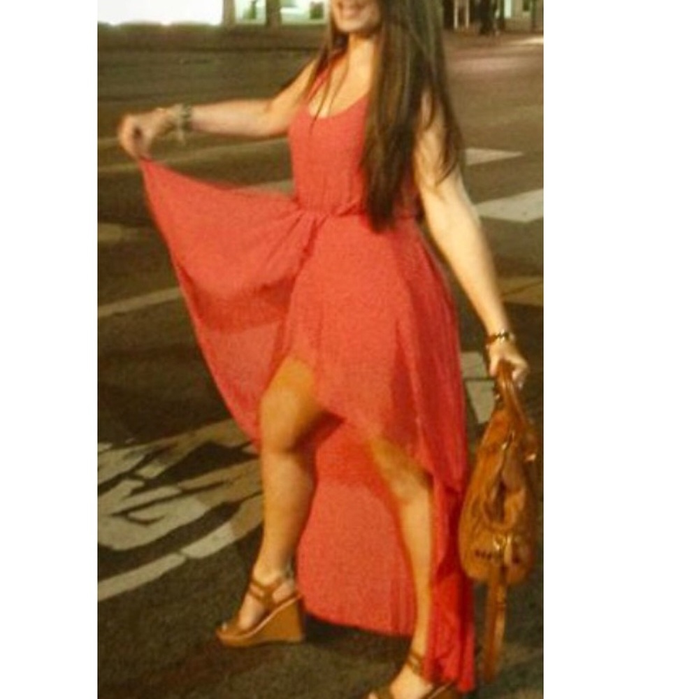 Red High Low dress