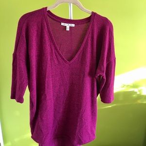 Fuscia soft sweater top women's small