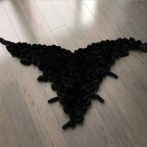 BEBE Rabbit Fur Shawl