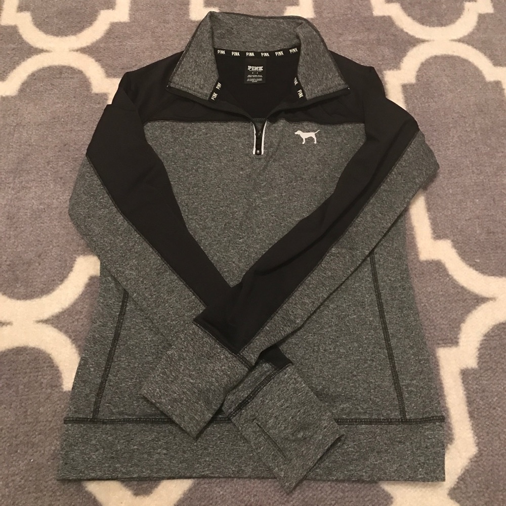 LIKE NEW! Victoria' Secrets Pink Half Zip Pullover