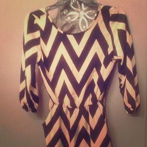 Black & white chevron dress